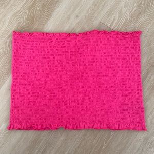 H&M strapless hot pink top